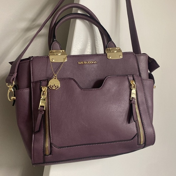 BIG BUDDHA PURPLE CROSSBODY/SHOULDER CONVERTIBLE BAG LIKE NEW CONDITION - Picture 13 of 16